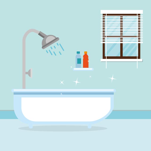 効果的なHSP入浴法を示すイラスト